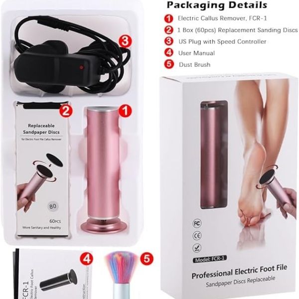 Electronic Foot File with Free 60 Pcs Sandpaper